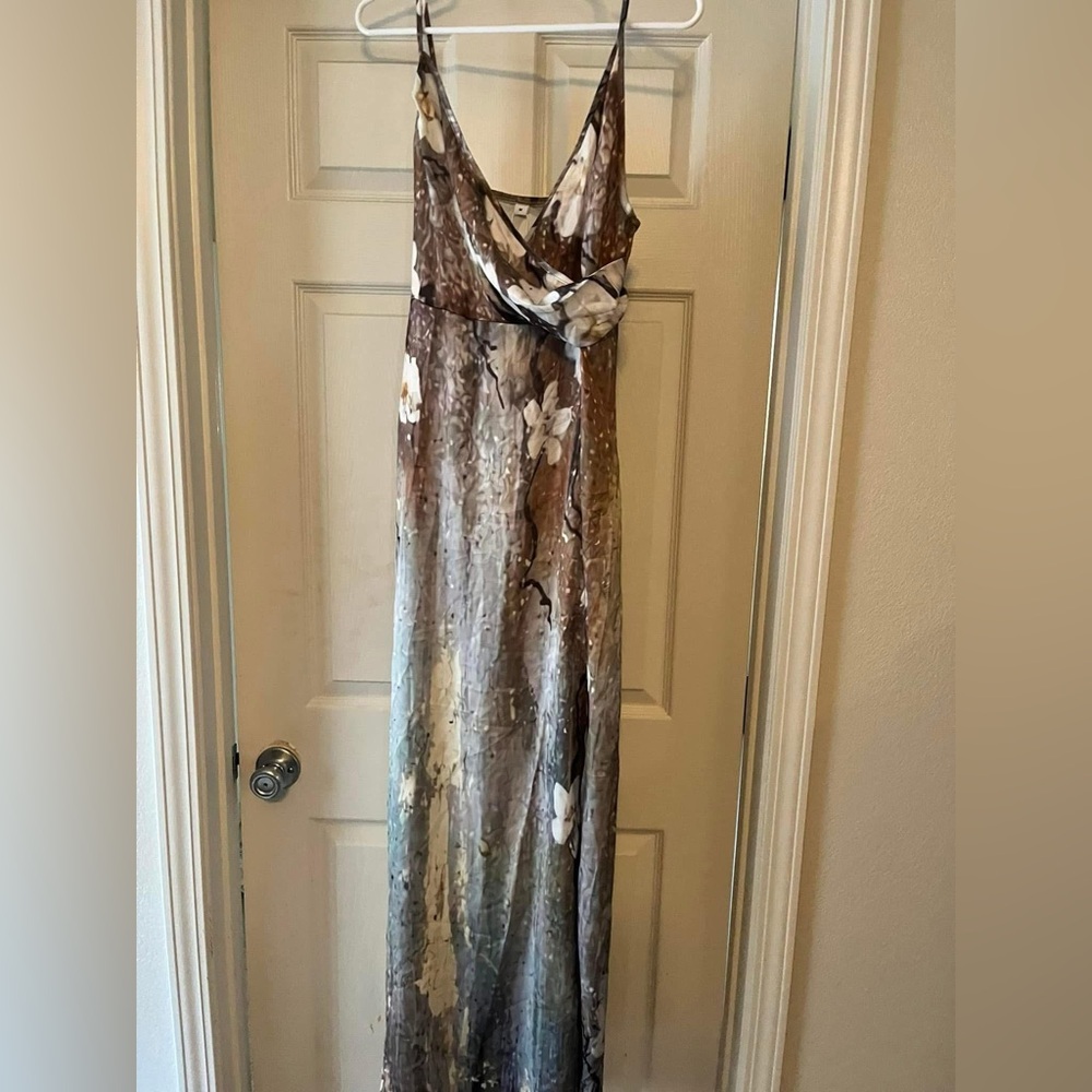 New golden in color maxi dress